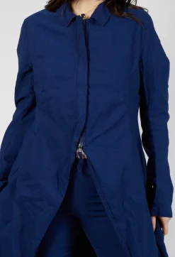 A-Line Structured Coat in Ocean