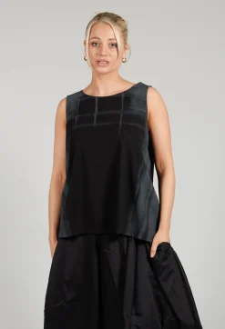 A-Line Top in Black Print