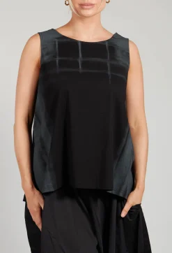 A-Line Top in Black Print