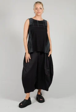 A-Line Top in Black Print