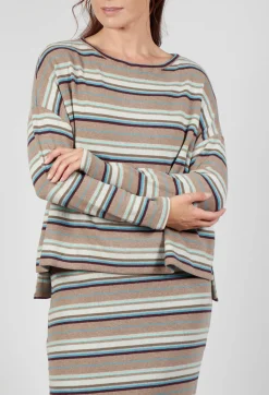 Alison Jumper in Alpaca Stripe