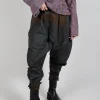 Allover Print Trousers in Grey and Brown