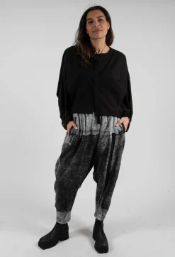 Allover Print Trousers in Light Grey