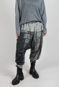 Allover Print Trousers in Light Grey