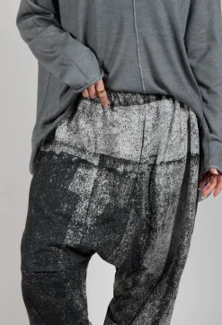 Allover Print Trousers in Light Grey