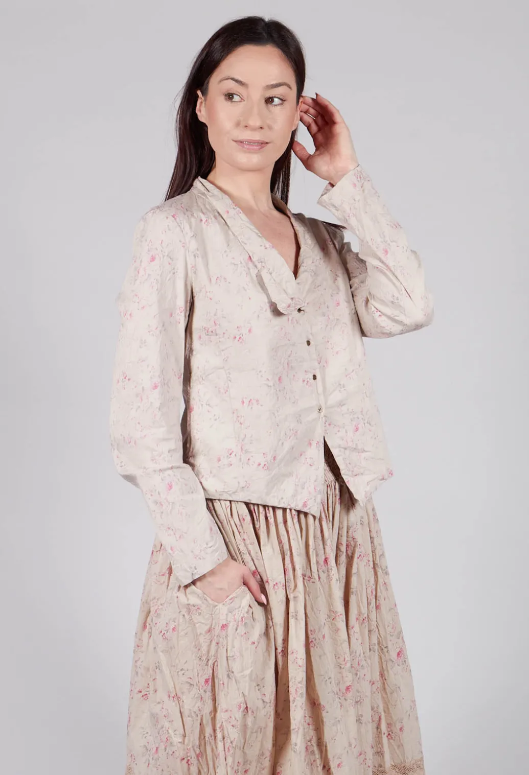 Aloe Jacket in Liberty Beige Print