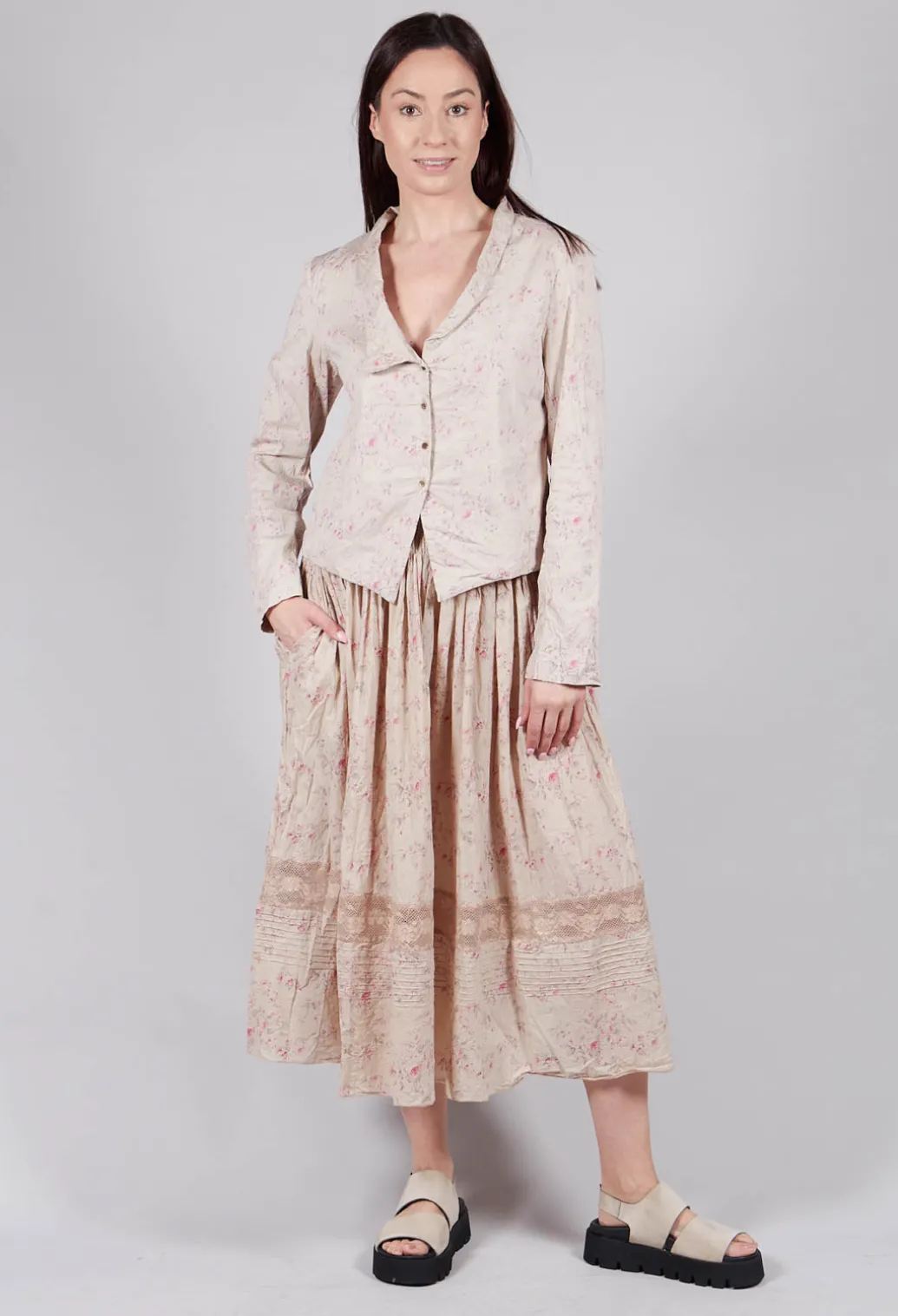 Aloe Jacket in Liberty Beige Print