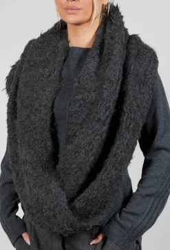 Alpaca Snood in Slate Mel
