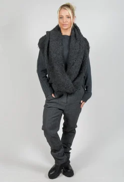 Alpaca Snood in Slate Mel