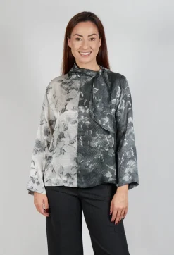 Amanda Blouse in Optical Grey