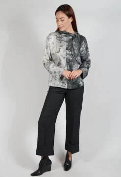 Amanda Blouse in Optical Grey