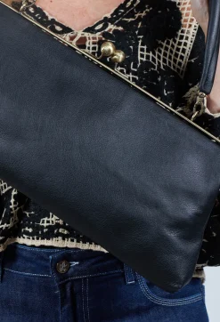 Amano Leather Bag in Black