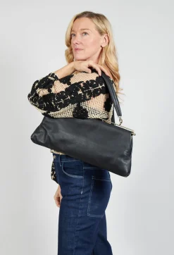 Amano Leather Bag in Black