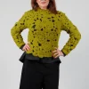 Amber Hand Crochet Sweater in Olive