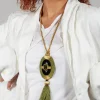 Anais Necklace in Gold/Green