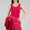 Anais T-Shirt Vest in Raspberry