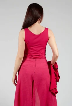 Anais T-Shirt Vest in Raspberry