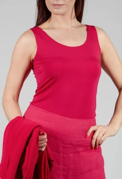 Anais T-Shirt Vest in Raspberry