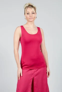 Anais T-Shirt Vest in Raspberry