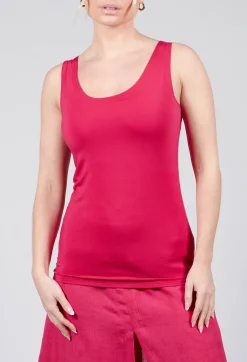Anais T-Shirt Vest in Raspberry