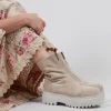 Ankle Boots with Front Zip in London Magnolia