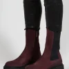 Ankle Boots with Platform Sole in London Old Purple