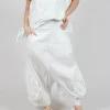 Ankle Cropped Pull On Trousers in Starwhite