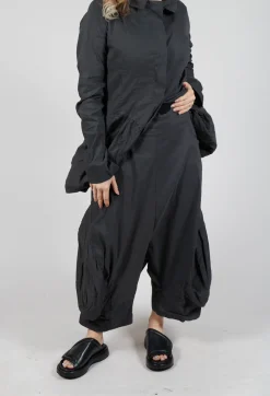 Ankle Cropped Pull On Trousers in Asteroid