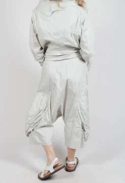 Ankle Cropped Pull On Trousers in Moon