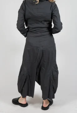 Ankle Cropped Pull On Trousers in Asteroid