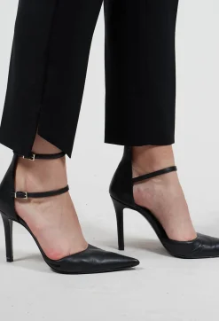 Ankle Strap Heels in Black