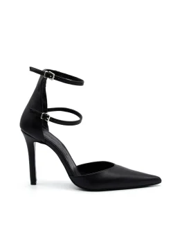 Ankle Strap Heels in Black
