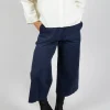 Ankle Wide Leg Trousers in Abiss