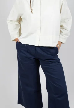 Ankle Wide Leg Trousers in Abiss