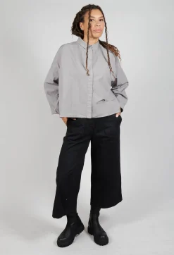 Ankle Wide Leg Trousers in Black