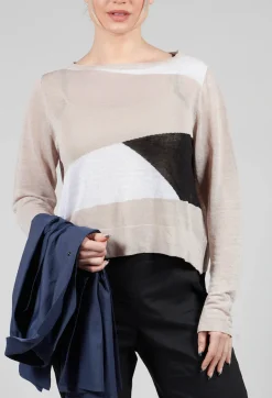 Art Deco Jumper in Mastic
