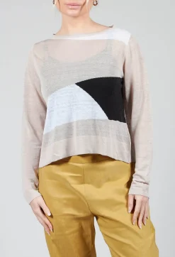 Art Deco Jumper in Mastic