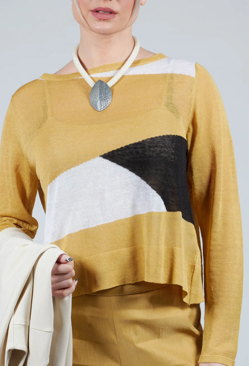 Art Deco Jumper in Yellow