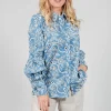 Asta Denim Shirt with Embroidery Detail in Blue