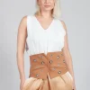 Asymmetric Belt in Cognac