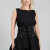 Asymmetric Belt in Nero