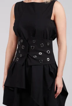 Asymmetric Belt in Nero