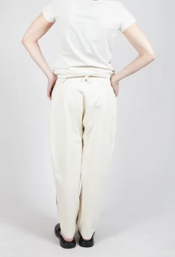Asymmetric Belt Loop Trouser in Black Paint