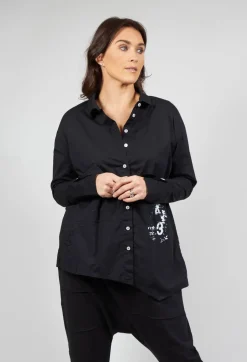 Asymmetric Blouse in Black