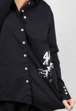 Asymmetric Blouse in Black