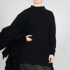 Asymmetric Crinkle Top in Black