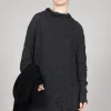Asymmetric Crinkle Top in Slate