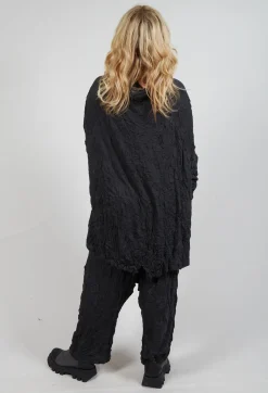 Asymmetric Crinkle Top in Slate