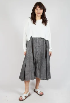 Asymmetric Cropped Pullover in Offwhite