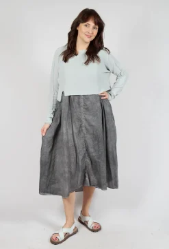 Asymmetric Cropped Pullover in Grey